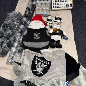 LV Raiders NFL Christmas Decor. 13 Items. Ornaments. Plushies,tree Skirt, & More